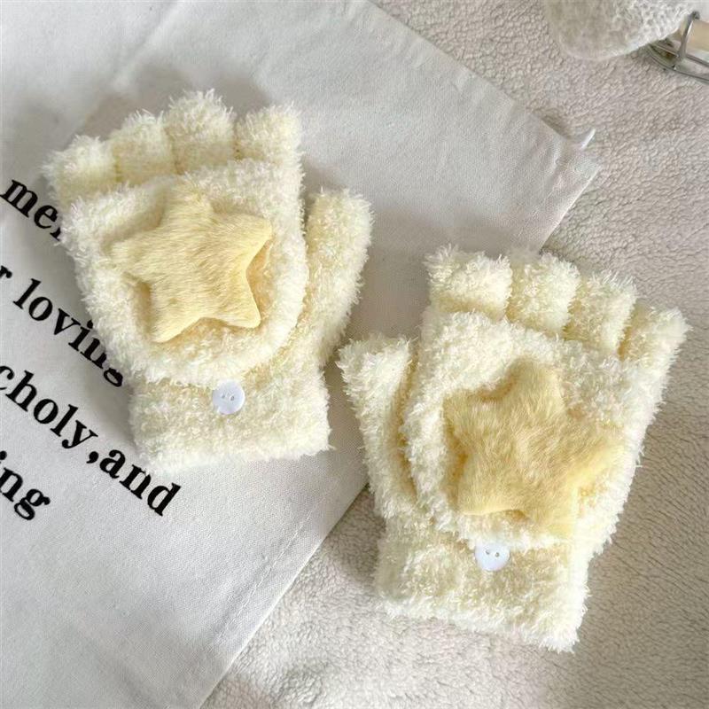 儿童手套冬写字ins风韩系