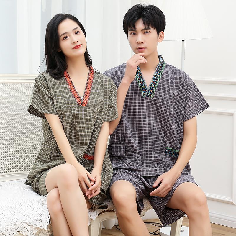 洗浴汗蒸服高档纯棉男士纯棉女款情侣纳米浴服足疗桑拿棉服全大码