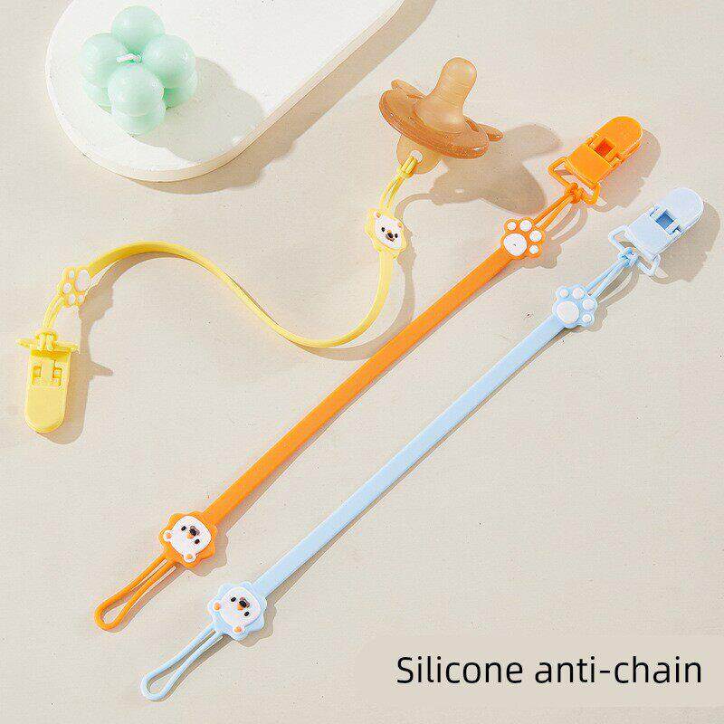 日本奶嘴防掉链牙胶防丢硅胶安抚牙胶磨牙棒挂绳婴儿玩具咬咬乐固