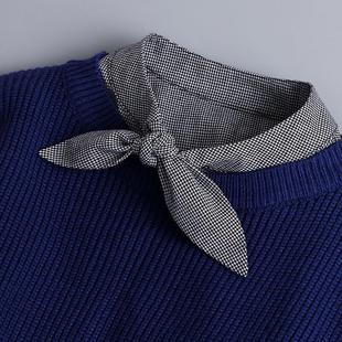 假领子女纯棉秋冬百搭假衣领内搭配毛衣装 饰打结衬衣领领
