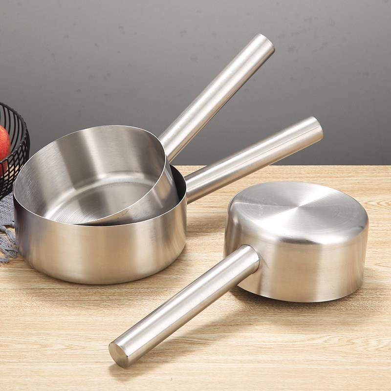 不锈钢水瓢加厚不锈钢水勺平底厨房勺水壳家用水舀子短长汤勺大舀