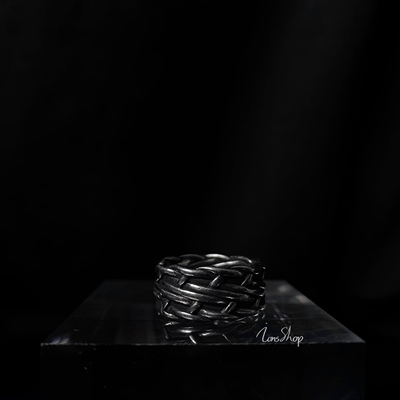 ionsshop复古做旧男缠绕戒指