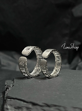 指环镂空对戒纯银高级感简约情侣