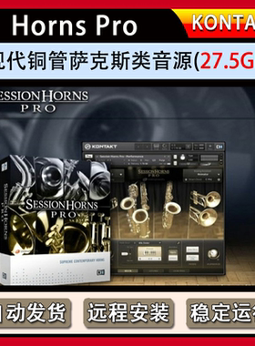 现代铜管乐器萨克斯Kontakt音源Session Horns Pro 1.4管乐类音色