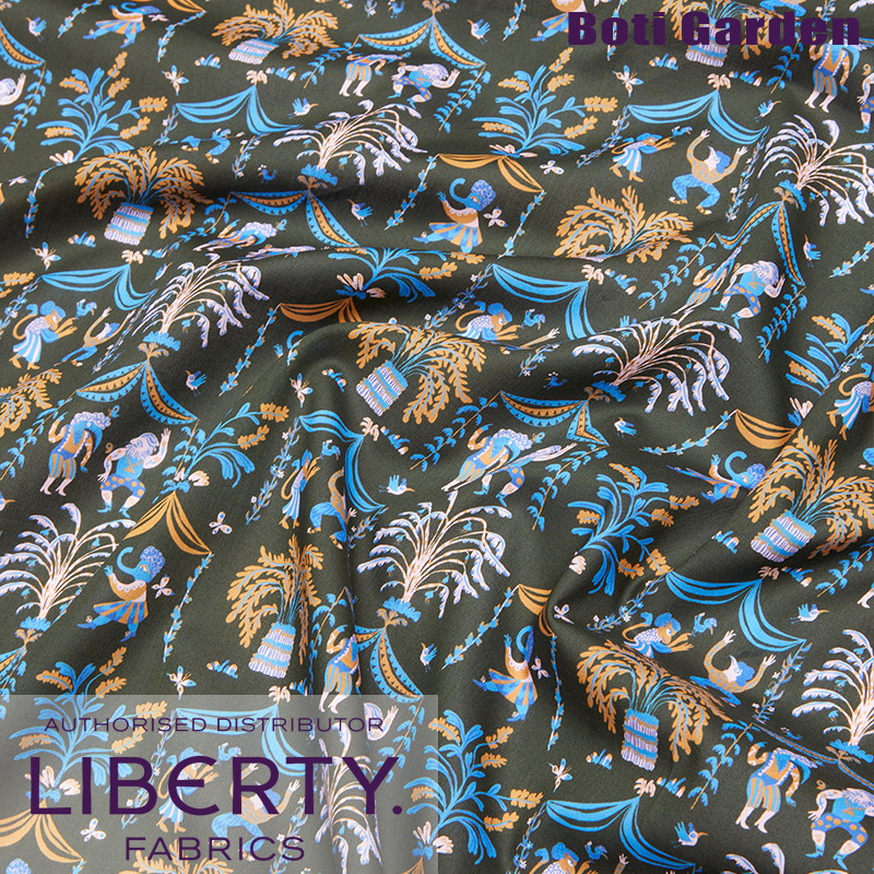 Liberty正品 庆典 复古印花服装手作面料英国进口布料100支民族风