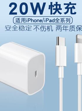 ipad充电器mini/Air/2/3/4/5平板ipad苹果13充电头iphone12手机X插头pro适用11一套装7数据线快充6s闪冲20W