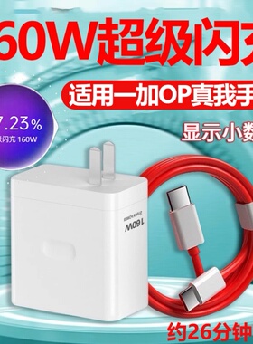 适用一加160w充电器套装OnePlus手机超级闪充适用一加acePro/ace2Pro快充150W充电头真我GTNeo3/5充电器闪充