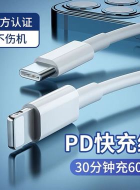 适用苹果数据线iphone14充电线20W闪11快充12proPD快充线13promax插头手机xrxs6plus充7快速冲8