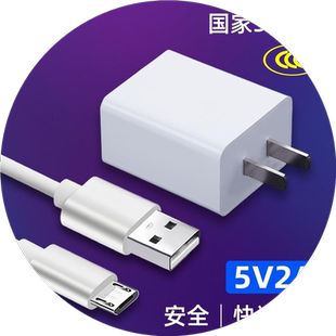充电器5V2A适用指纹锁家用防盗门密码锁智能锁电子门锁电源线充电线充电器数据线2A插头充电头10w