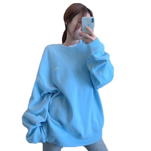 天蓝色卫衣长款价格 天蓝色卫衣长款图片 星期三