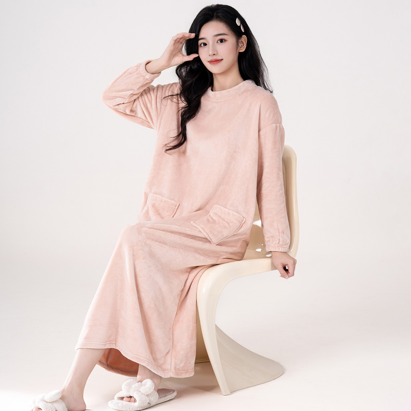 长款睡裙女超长脚踝冬季加厚法兰绒冬天加长长裙高个子珊瑚绒睡衣,女士内衣/男士内衣/家居服,睡裙,淘宝优惠券,粉丝福利购,淘宝优惠卷