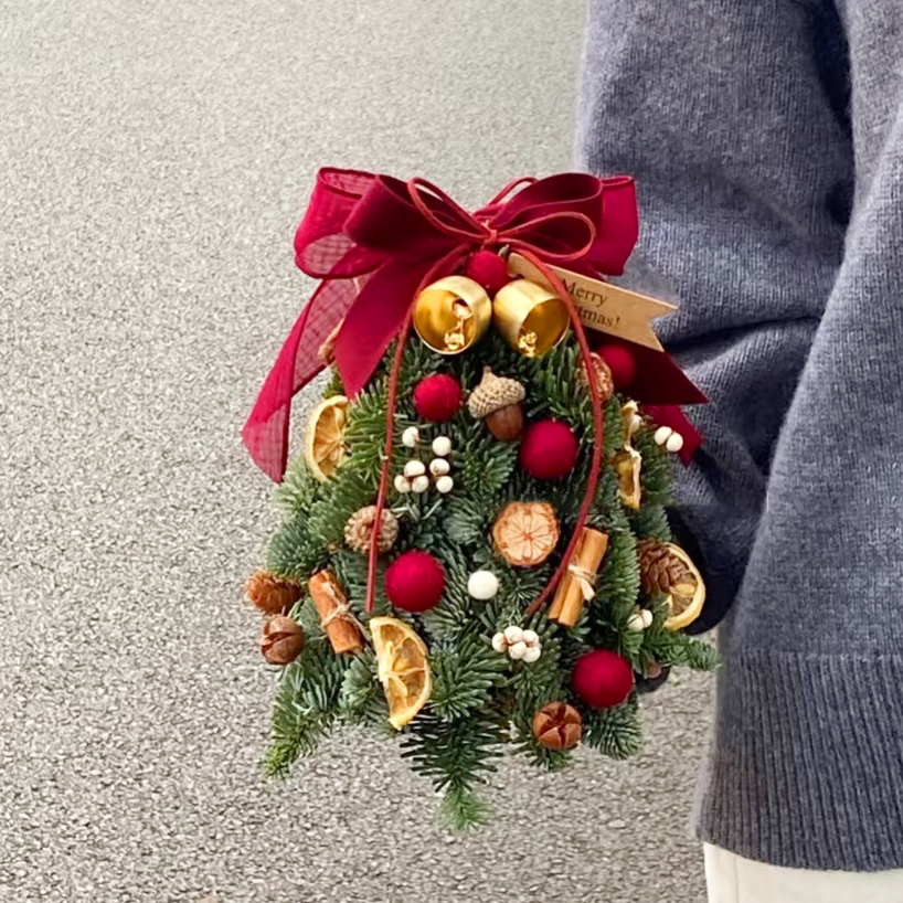 香桔圣诞装饰品ins风45cm迷你圣诞树摆件diy铃铛挂件家用桌面布置