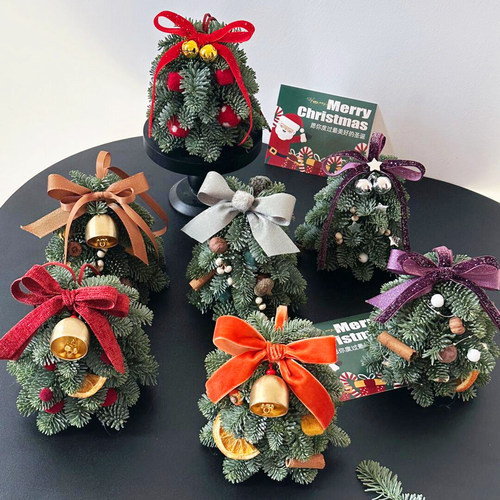 香桔ins风迷你圣诞树家用桌摆