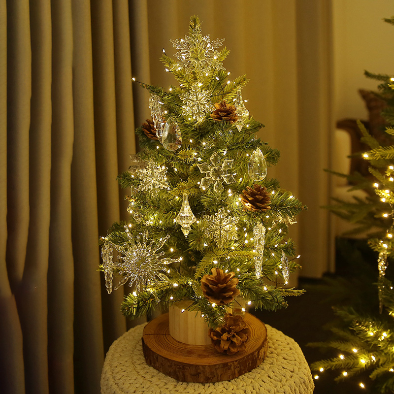 香桔小型圣诞树套餐家用桌面摆件