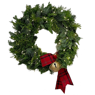 香桔 圣诞节装饰ins风迷你圣诞花环门挂铃铛花环挂饰居家节日壁挂