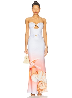 Runaway The Label KLEO 长裙 蓝色REVOLVE小众新款