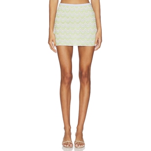 绿色REVOLVE小众新款 DEVON 半身裙 LANE WINDSOR