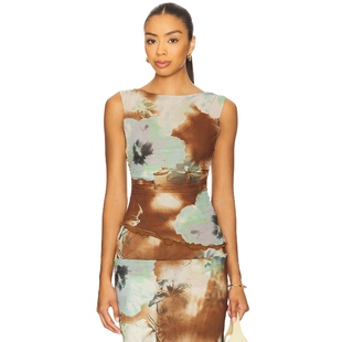 Free People ASH 棕黄色基础易搭内搭 内搭 上装 REVOLV 冬季