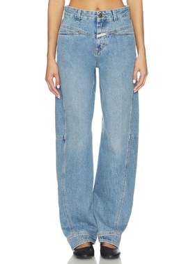 CLOSED LIRA 阔腿 蓝色 美式复古风REVOLVE小众新款