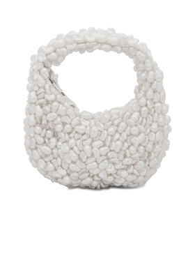 [春季新品]retrofete LOTTIE法式风珍珠装饰白色手提包REVOLVE