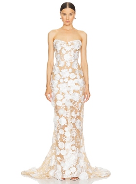 Bronx and Banco JASMINE BRIDAL 长裙 白色 y2k辣妹风REVOLVE小