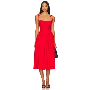 妮可明顿同款MORE TO COME红色连衣裙春节礼服REVOLVE2026春新款