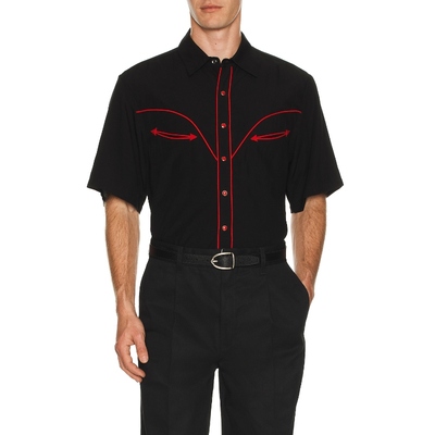 WACKO MARIA WESTERN 衬衫 黑色小众新款
