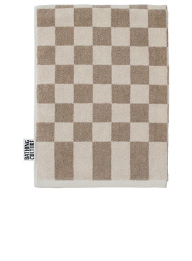 Bathing Culture Bathhouse Check Organic Body Towel 棕黄色REV