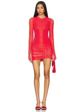 AFRM MIRZA 裙子 revolve小众新款 红色