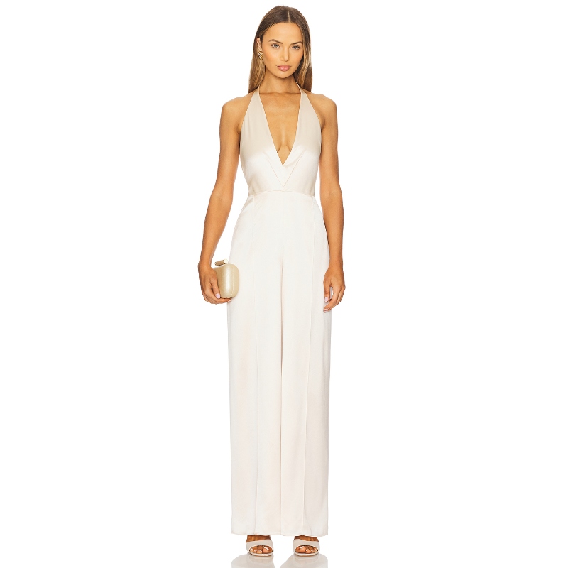 retrofete MARGAUX 连身裤 米色 美式休闲风REVOLVE小众新款