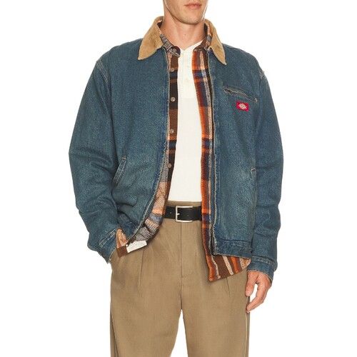 Dickies牛仔蓝翻领夹克牛仔通勤风秋冬新品百搭外套REVOLVE