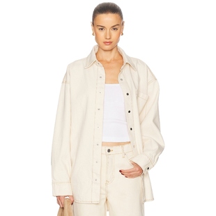 [冬季新品]GRLFRND DONNA 牛仔衬衫外套米色丹宁REVOLVE小众