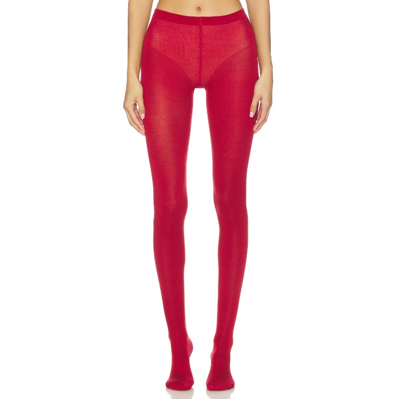 Wolford 沃尔福特 MERINO 连裤袜 红色REVOLVE小众新款