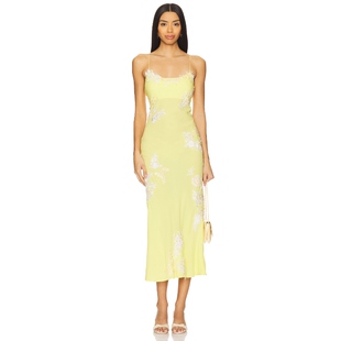 [冬季新品]Tyler McGillivary ELOISE 中长款连衣裙黄色REVOLVE