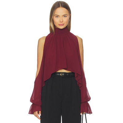 [夏季新品]Lovers and Friends FELICITY 上衣 酒红色REVOLVE
