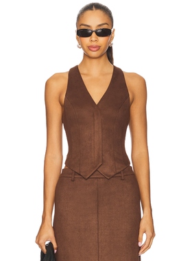 ALL THE WAYS BAILEY 背心 棕色 y2k辣妹风REVOLVE小众新款