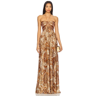 [冬季新品]retrofete KIMMY 裙子 棕色 性感礼服 REVOLVE小众