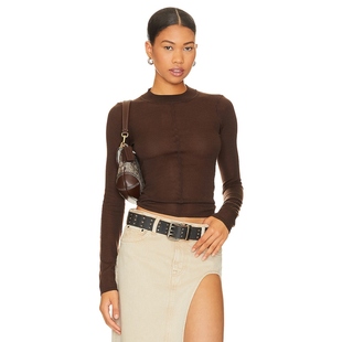 冬季 复古辣妹风修身 新品 TAYLA圆领套衫 上衣REVOLVE小众品 NBD