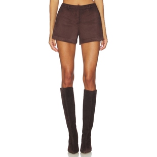 SUEDE FAUX 短裤 巧克力色 休闲风REVOLVE小众新 SNDYS 美式 WOODS
