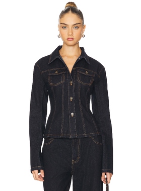 LIONESS 牛仔夹克蓝色美式休闲风REVOLVE小众新款修身显瘦上衣女