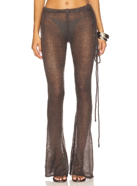 [冬季新品]Jaded London LEILA法式风黑色蕾丝透视长裤REVOLVE