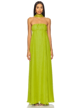 Lovers and Friends ESTELLE 长裙 绿色REVOLVE小众新款