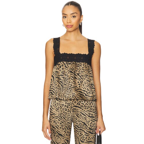 Ciao Lucia LEAH 无袖上装 棕色 y2k辣妹风REVOLVE小众新款