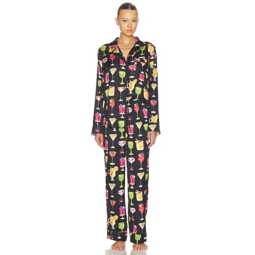 Show Me Your Mumu CLASSIC PJ 套装 黑色REVOLVE小众新款