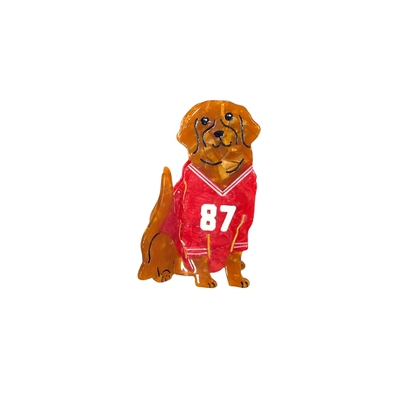 Solar Eclipse Hand-Painted Football Dog Claw Hair Clip 26春