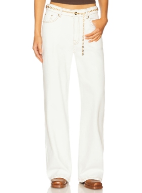 LIONESS 牛仔裤 白色 美式休闲复古风阔腿直筒裤REVOLVE小众新款