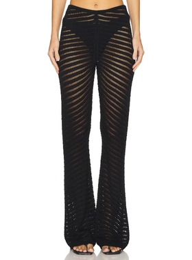 [冬季新品] DEVON WINDSOR 喇叭口长裤黑色美式休闲风REVOLVE