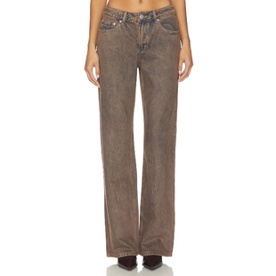 superdown VEGA 牛仔裤 棕色 美式性感REVOLVE小众新款