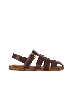 Mansur Gavriel FISHERMAN 凉鞋 巧克力色 女款REVOLVE