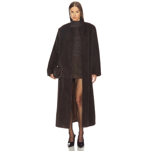 老钱风REVOLVE小众新款 SRG 巧克力色 大衣 LIV